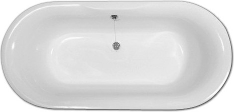 Ванна из искусственного камня Фэма Феррара 2 белая, белые ножки ФЕРРАРА-BI - 3