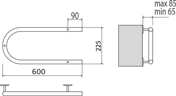 Электрический полотенцесушитель Terminus П-образный 600x200 Хром 4620768883941 - 5