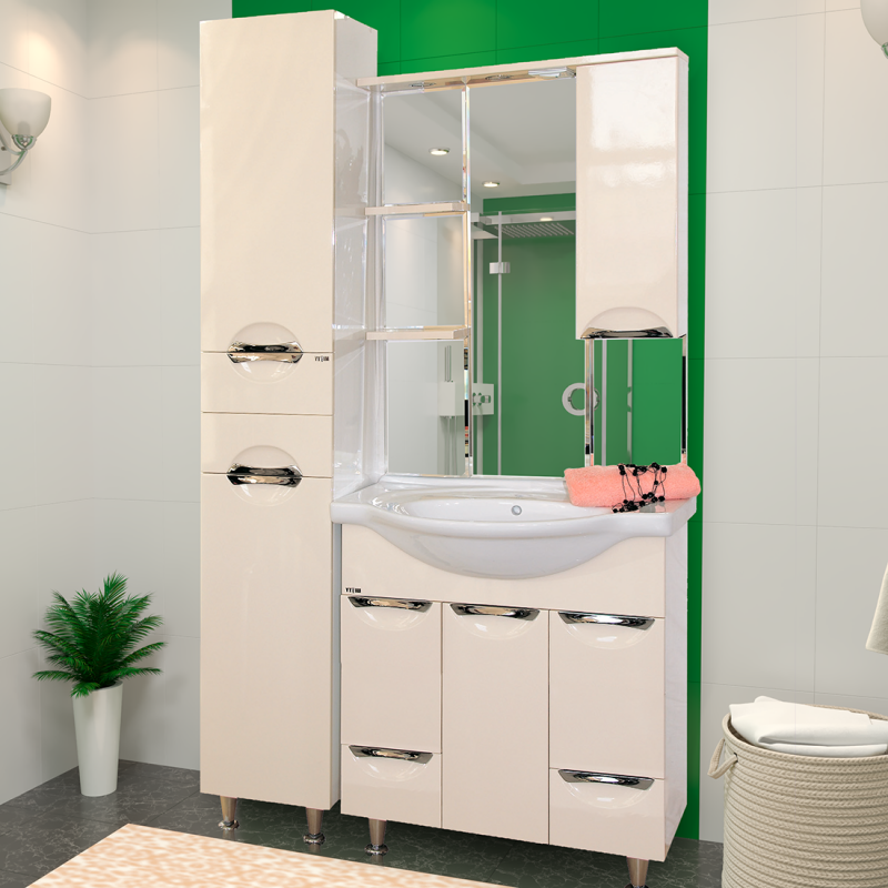 Жасмин - 85 Зеркало прав. (свет) БЕЖ. эмаль П-Жас02085-031СвП - 1