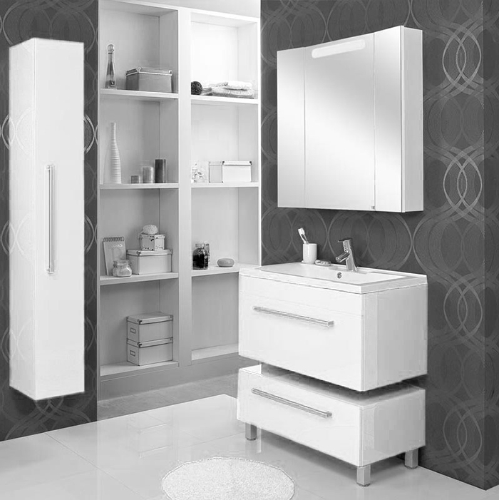 Комплект мебели Aquaton Мадрид 100 белый - 0