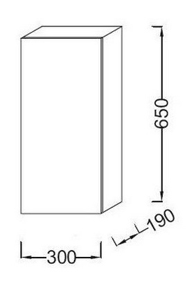 Шкаф-пенал Jacob Delafon  30 см  EB513D-N18 - 1