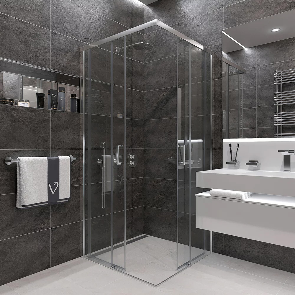 Душевой уголок Veconi Rovigo 100х100, хром  RV47-100-01-C4 - 1