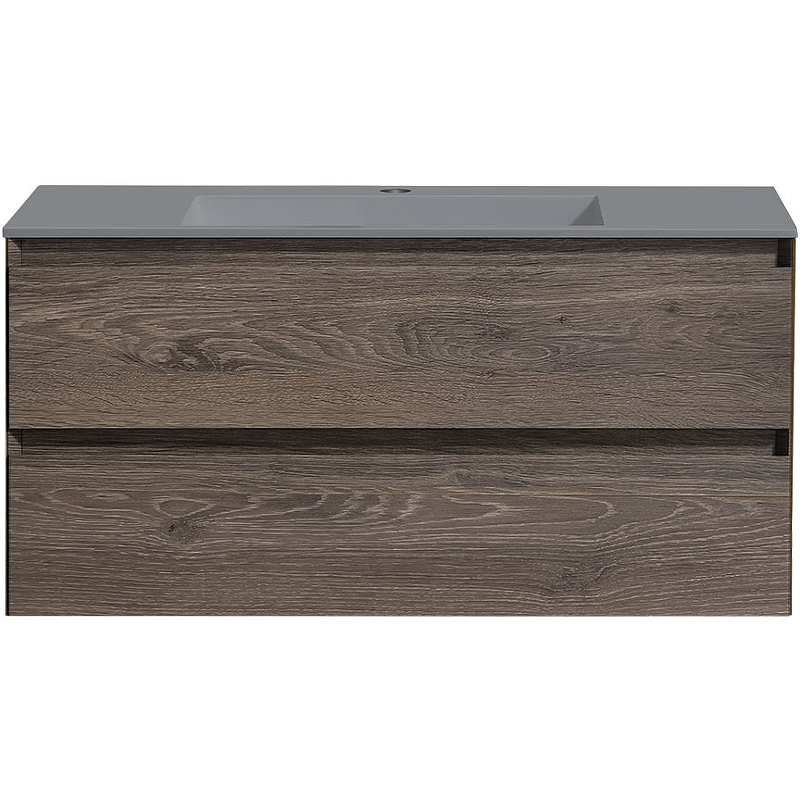 Тумба под раковину Vincea Luka 100 2 ящика темное дерево VMC-2L100RO - 2