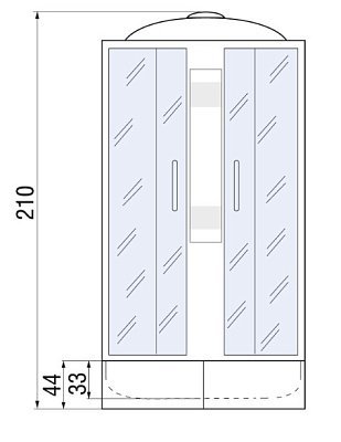 Душевая кабина с поддоном River Nara light Б/К XL 90/24 MT  10000006217 - 1