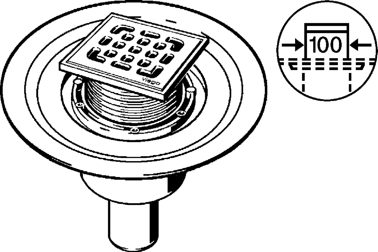 Душевой трап Viega Advantix  556914 - 5