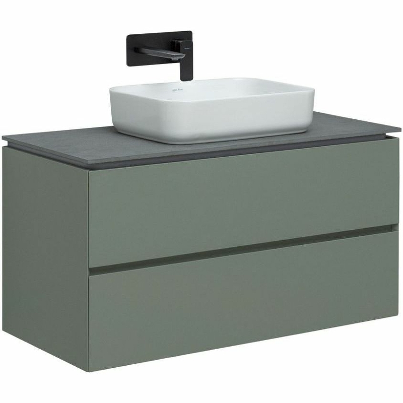 Тумба под раковину Allen Brau Infinity 100 серо - зеленый матовый 1.21003.CGM - 1