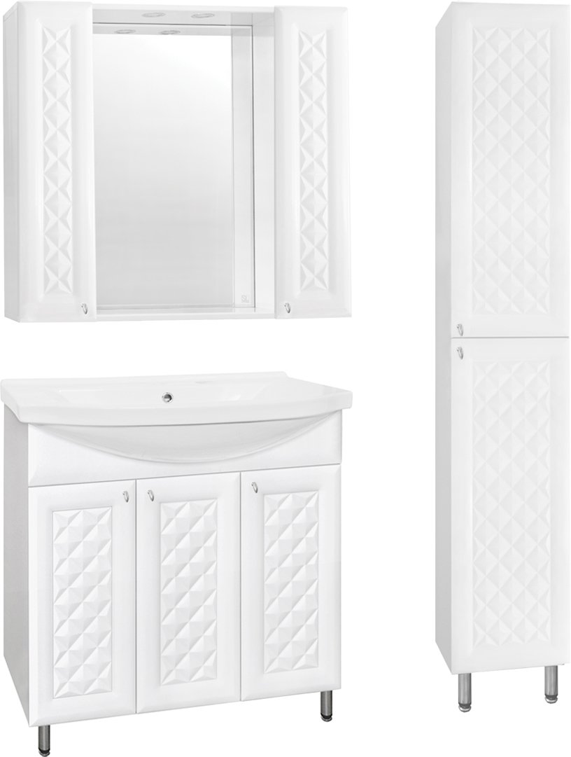 Тумба с раковиной Style Line Канна 90 белая - 3