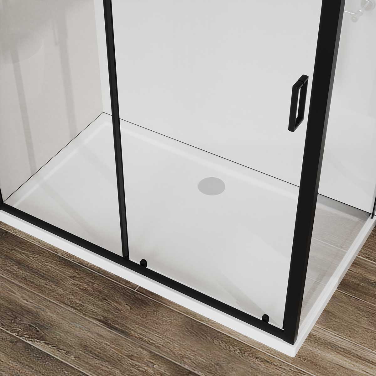 Душевой уголок Vincea City 120х90 профиль черный стекло прозрачное VSR-5CT9012CLB - 1