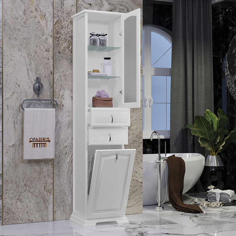 Шкаф-пенал Opadiris Риспекто 40 левый белый 00-00005838 - 1
