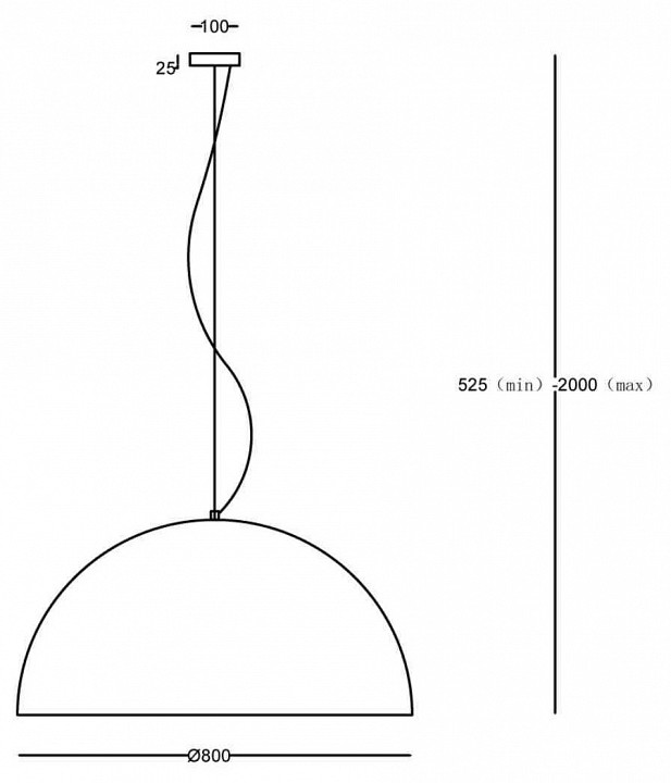 Подвесной светильник Maytoni Dome MOD169PL-05GB1 - 3