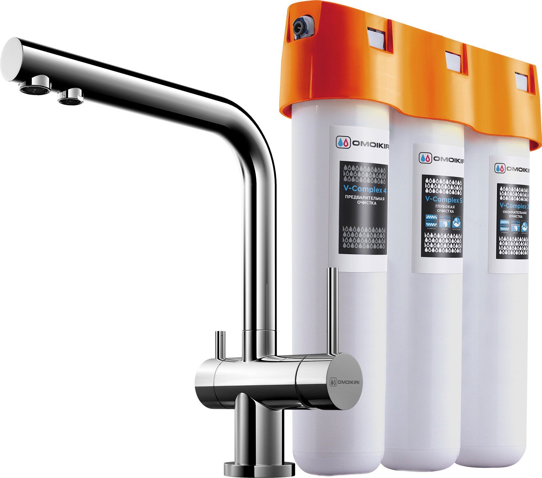 Смеситель для кухни с фильтром Omoikiri Nagano  4146.8028 - 0