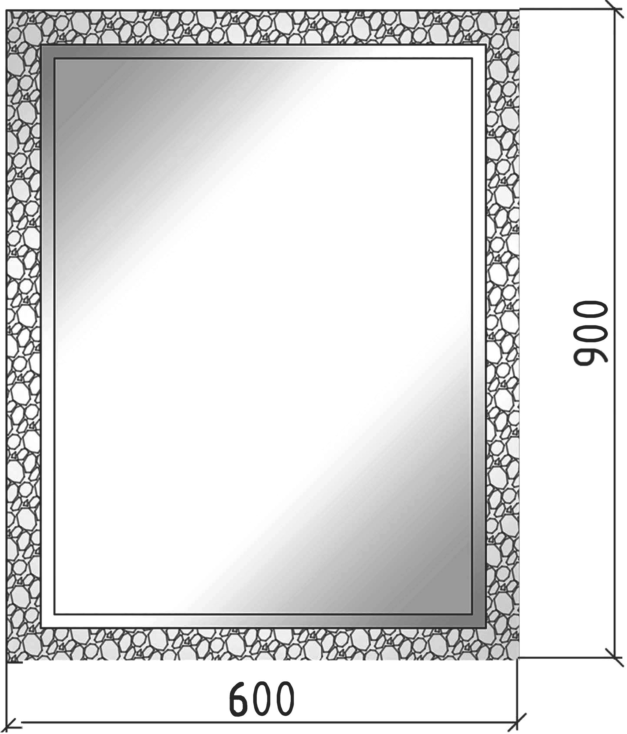 Зеркало Armadi Art NeoArt Aura 60 серебро с подсветкой 538 - 4