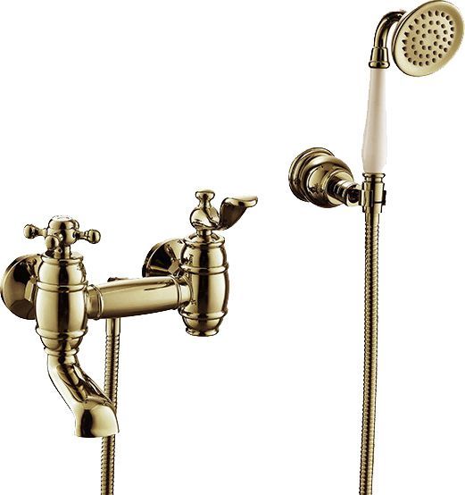 Смеситель Timo Lina 7034/02Y antique, для ванны с душем - 0