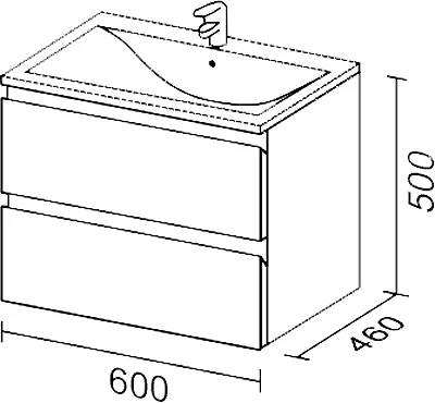 Тумба под раковину Sanvit Авеню-2 60 белый глянец kavenu2060w - 2
