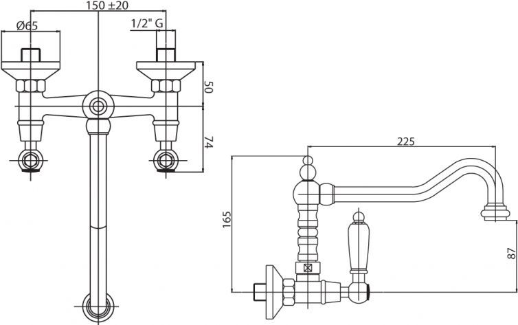 Смеситель Cezares First LLP 03/24 Bi для кухонной мойки FIRST-LLP-03/24-Bi - 1