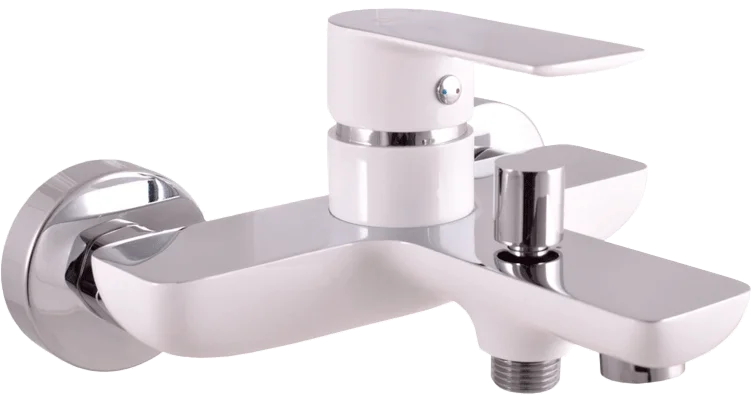 Смеситель для ванны с душем Rav Slezak Vltava белый - хром VT454.5CB - 0