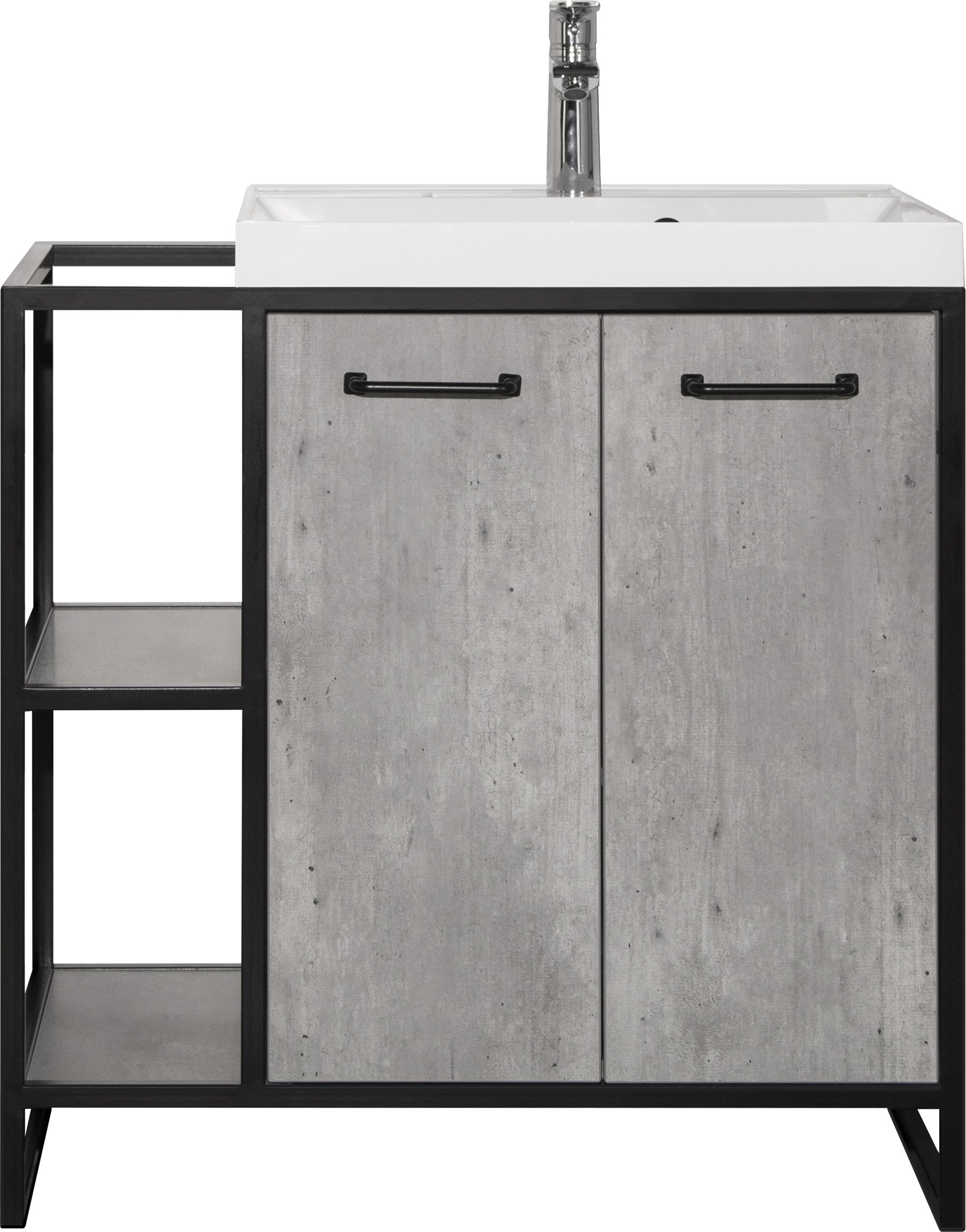 Тумба для комплекта Style Line Лофт 80 бетон ЛС-000010019 - 6