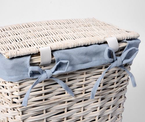 Корзина для белья Wasserkraft Lippe WB-450-S белая, малая - 2