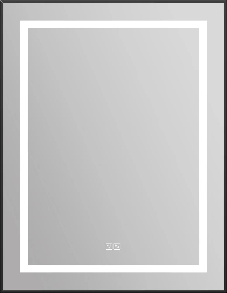  Зеркало BelBagno Kraft 68.5х88.5 с подсветкой, подогревом, черный  SPC-KRAFT-685-885-TCH-WARM-NERO - 0