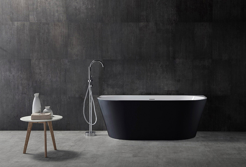 Акриловая ванна ABBER 170х80 матовый черный  AB9216-1.7MB - 1