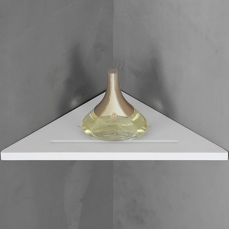 Угловая полка для ванной комнаты Abber Stein белая AS1652L - 0