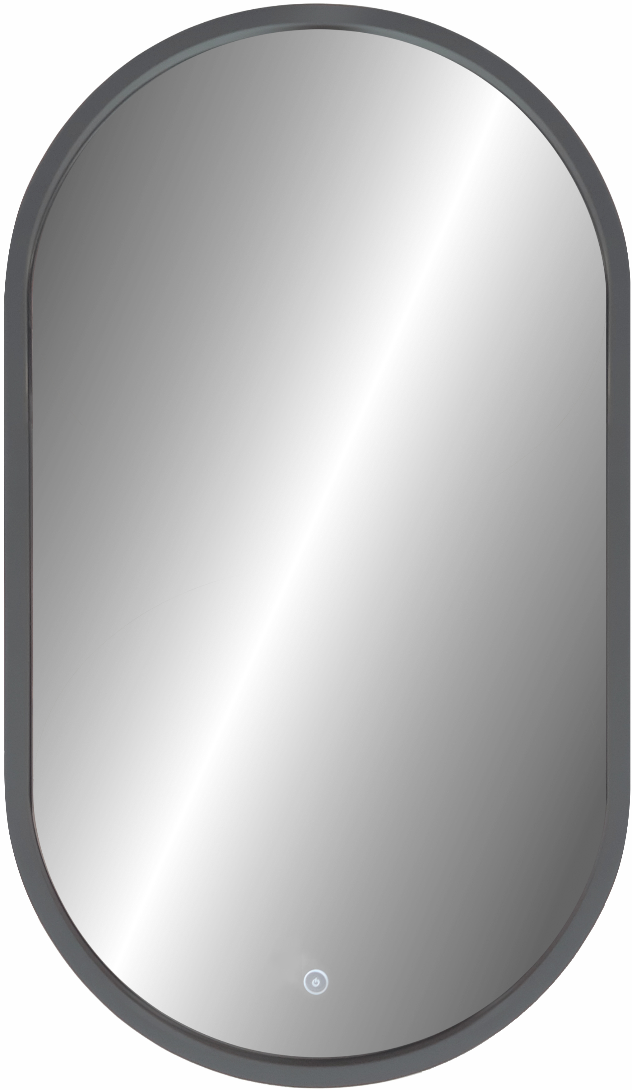 Зеркало DIWO Казань 45 серое, с подсветкой, овальное, в стиле лофт, сенсорное управление ЗЛП1721 - 9