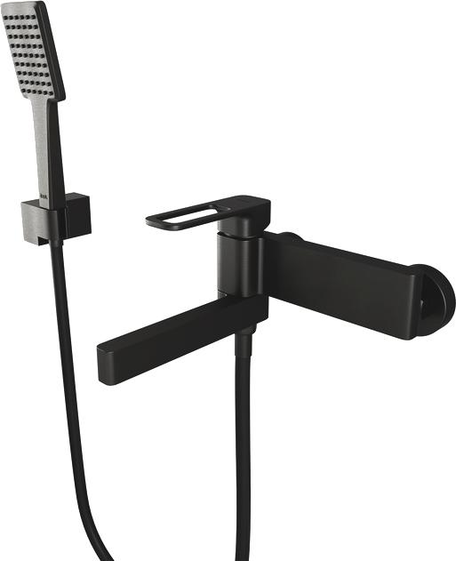 Смеситель Iddis Slide для ванны с душем, графитовый SLIGM00i02 - 0