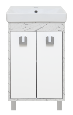 Тумба с раковиной Misty Мия 45 белая глянцевая УТ000010035 - 0