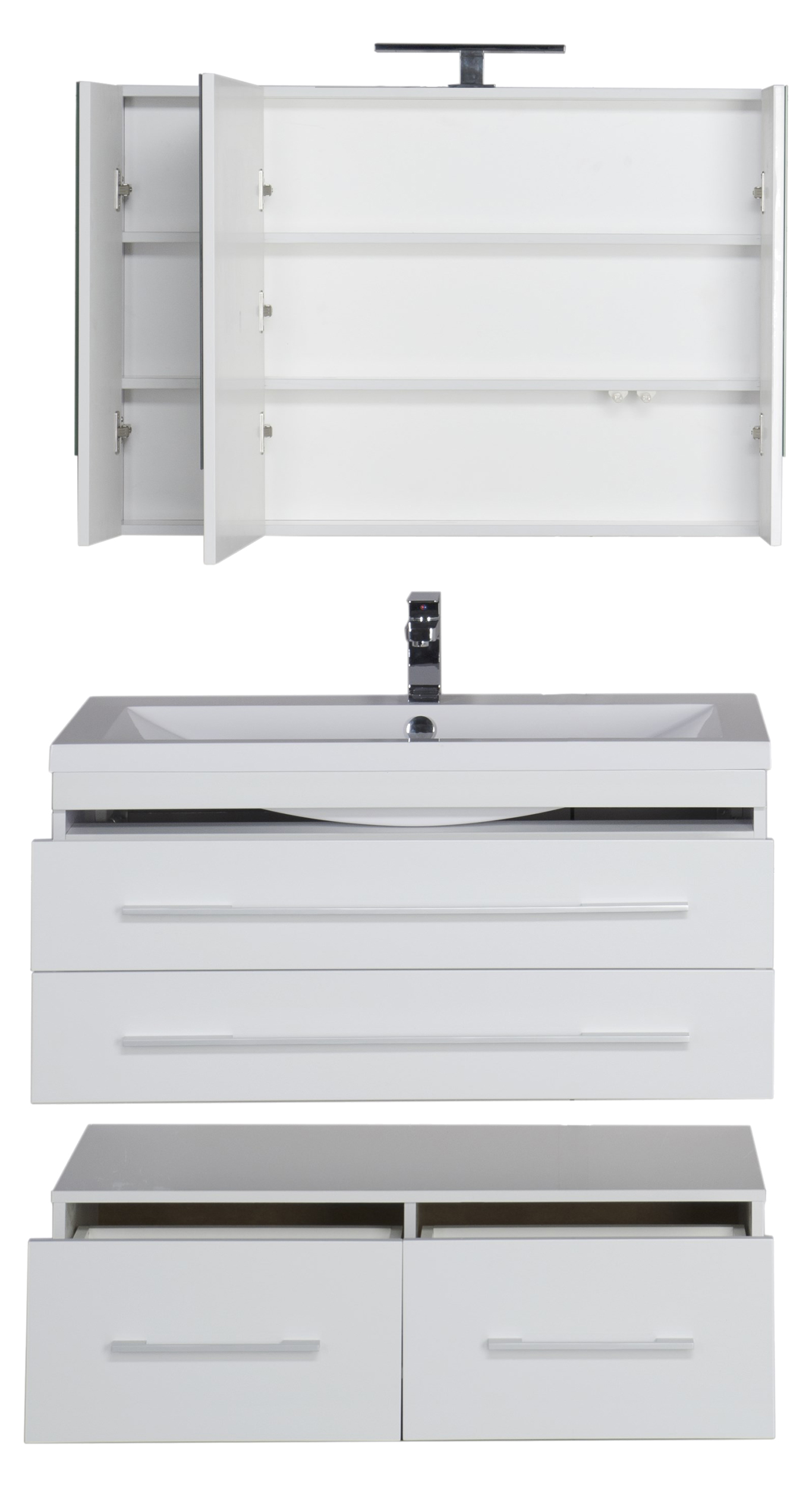 Зеркало-шкаф Aquanet Нота 100 камерино белый 165372 - 18