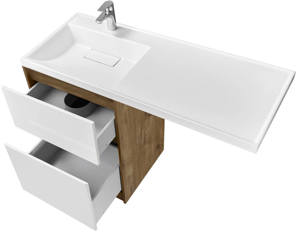 Комплект мебели Aquaton Лондри 60 светлое дерево-белый - 6