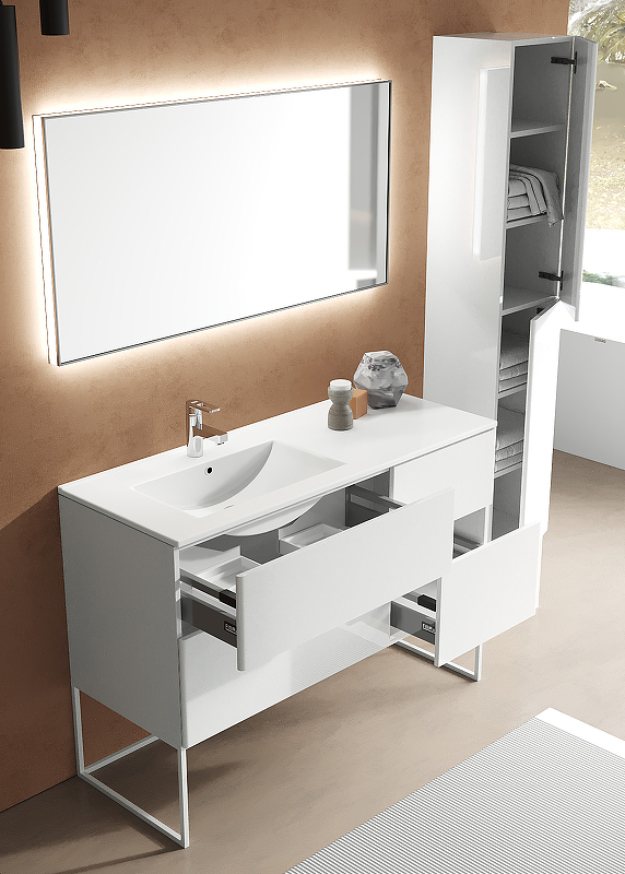 Тумба под раковину SanVit Лира 120 L белый глянец klira2120L - 4