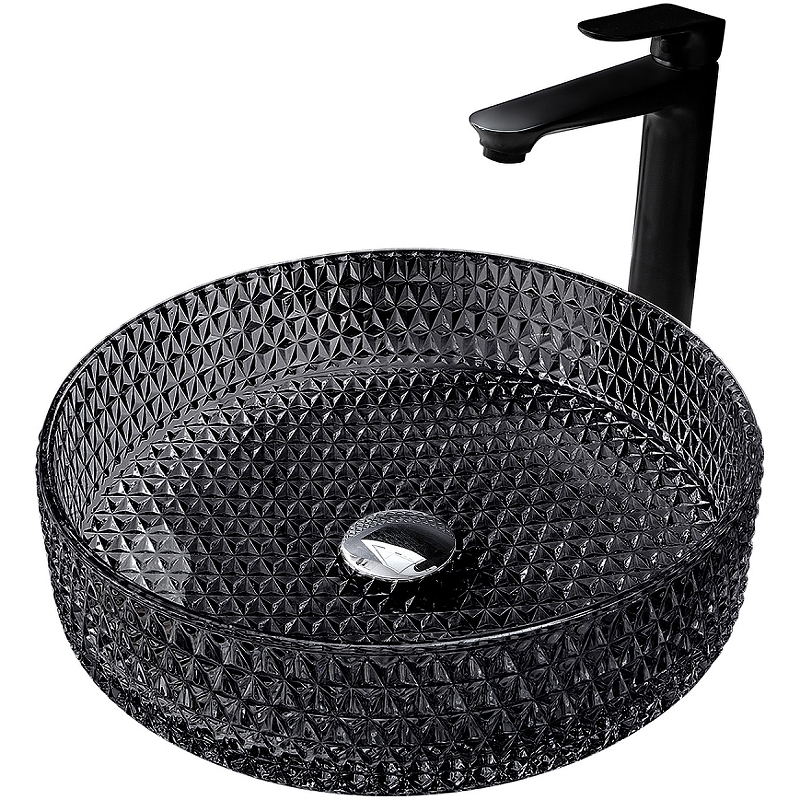 Накладная раковина Abber Glas 40 черная AK2301B - 0