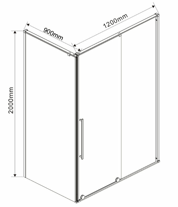 Душевой уголок Vincea Arno 120х90 черный стекло прозрачное VSR-1A9012CLB - 1