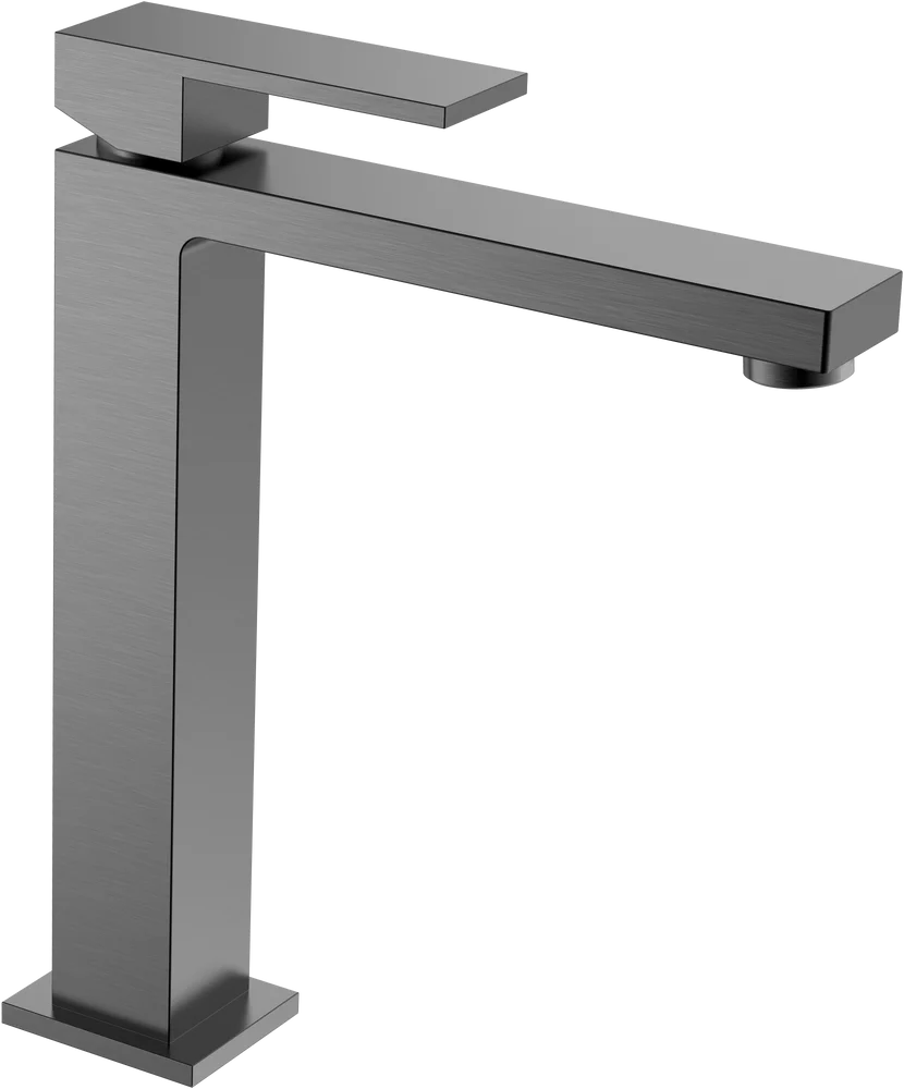 Смеситель для раковины Boheme Qubic темный хром матовый 472-GM - 0