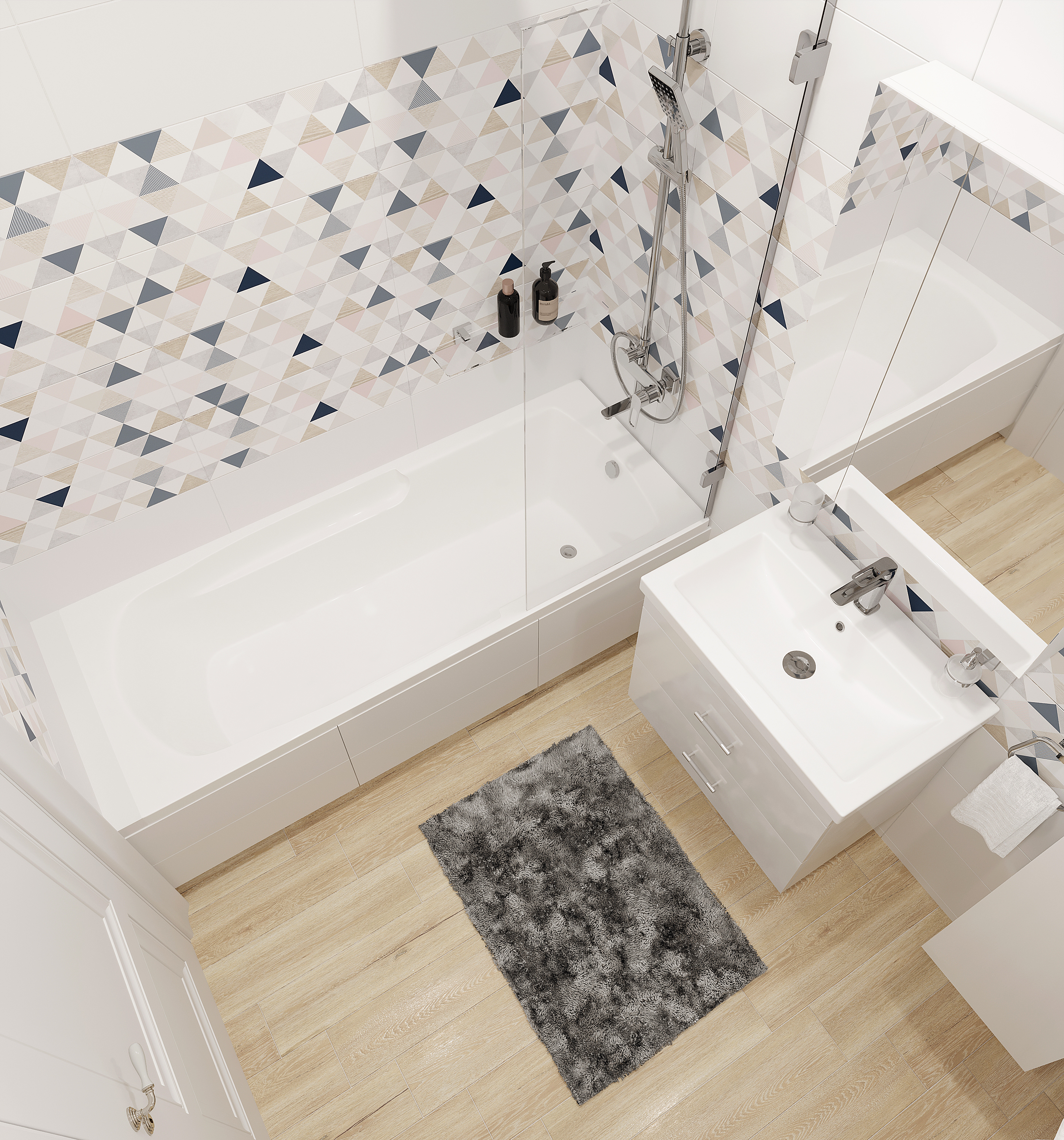 Акриловая ванна DIWO Ростов 170х70 пристенная, встраиваемая, с подлокотниками 462407 - 1