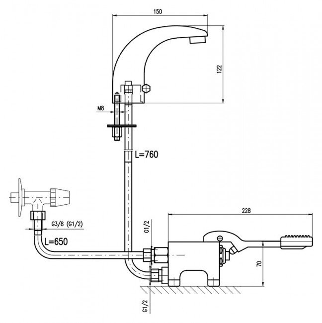 Кран для раковины Rav Slezak   NB101.5 - 1