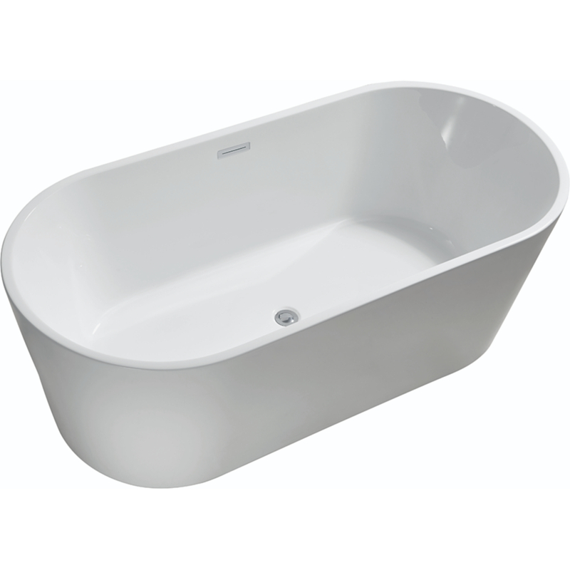 Акриловая ванна Aquatek Ово 180х80 белый с ножками и сливом-переливом  AQ-99880 - 1