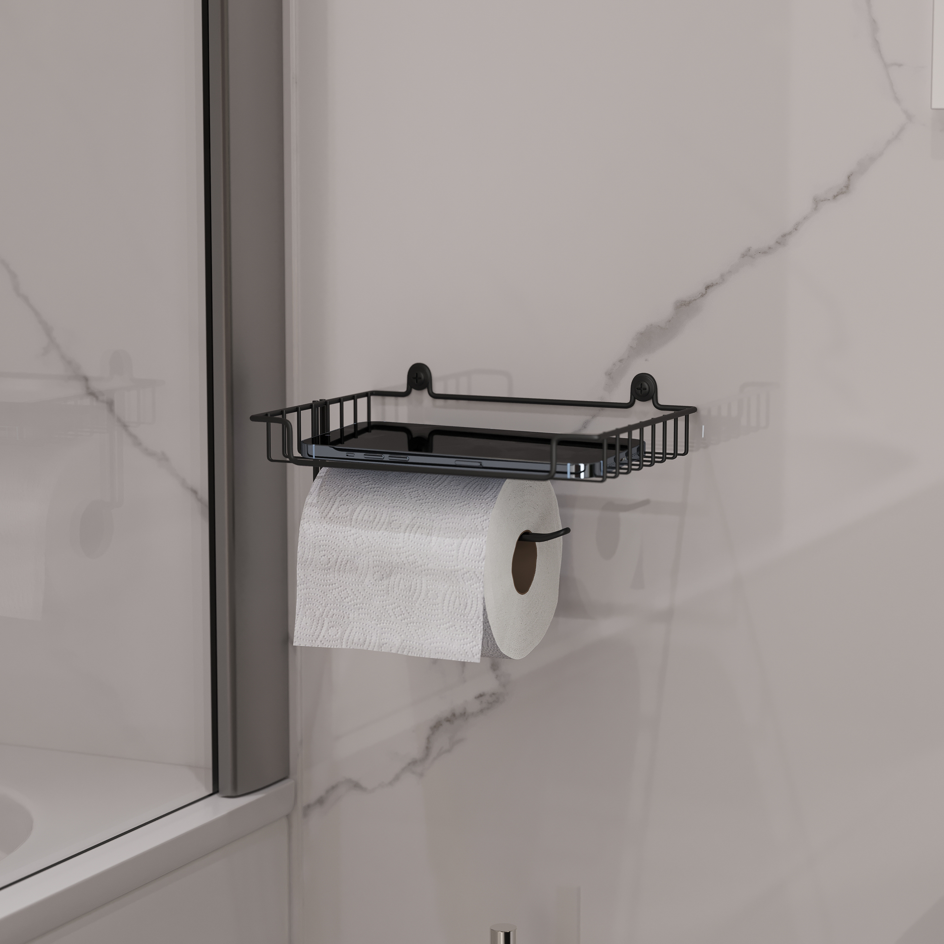 Держатель туалетной бумаги DIWO Смоленск П16545 черный муар - 2