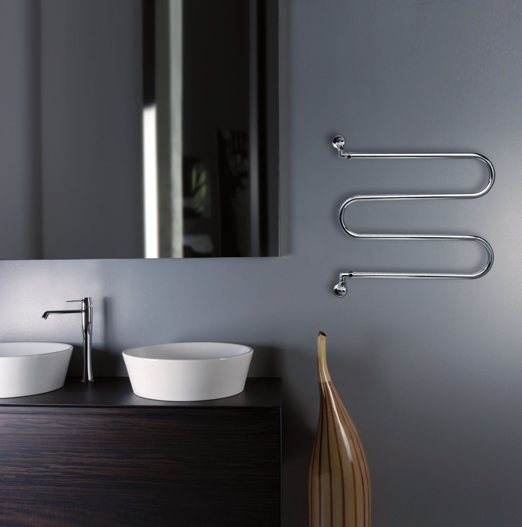 Полотенцесушитель водяной Margaroli Vento 400CR хром - 1