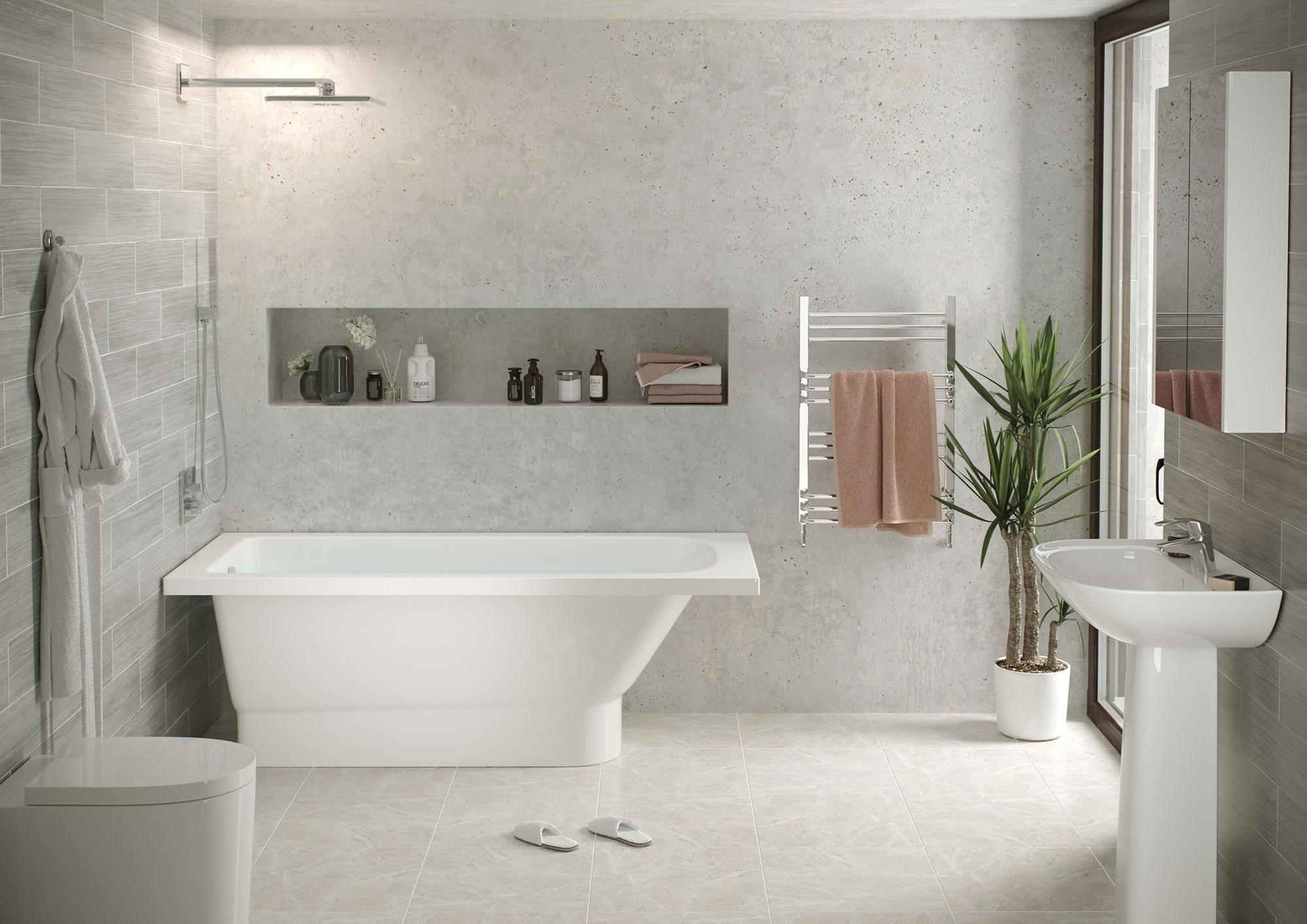 Ванна из искусственного камня Фэма Виктория 170x70 на подиуме ВИКТОРИЯ-170-POD - 2