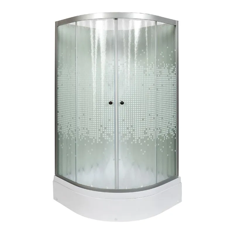 Душевая кабина Deto L 80х80 с гидромассажем, хром  L780NGM - 1