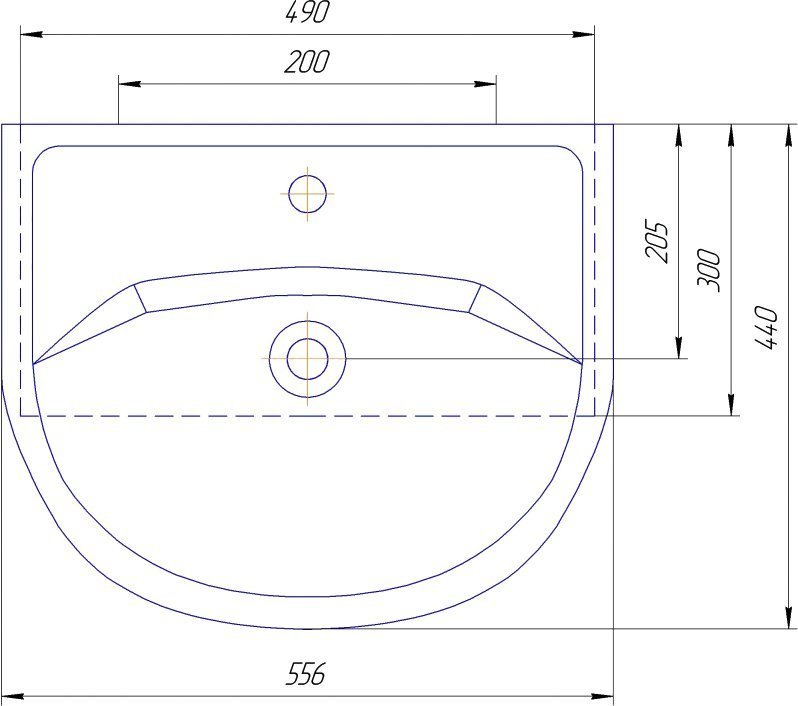 Тумба с раковиной Style Line Эко Стандарт №9 55 белая - 6