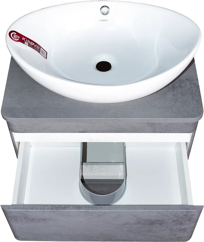 Тумба для комплекта Style Line Атлантика 60 Люкс Plus, подвесная, бетон темный СС-00002279 - 6