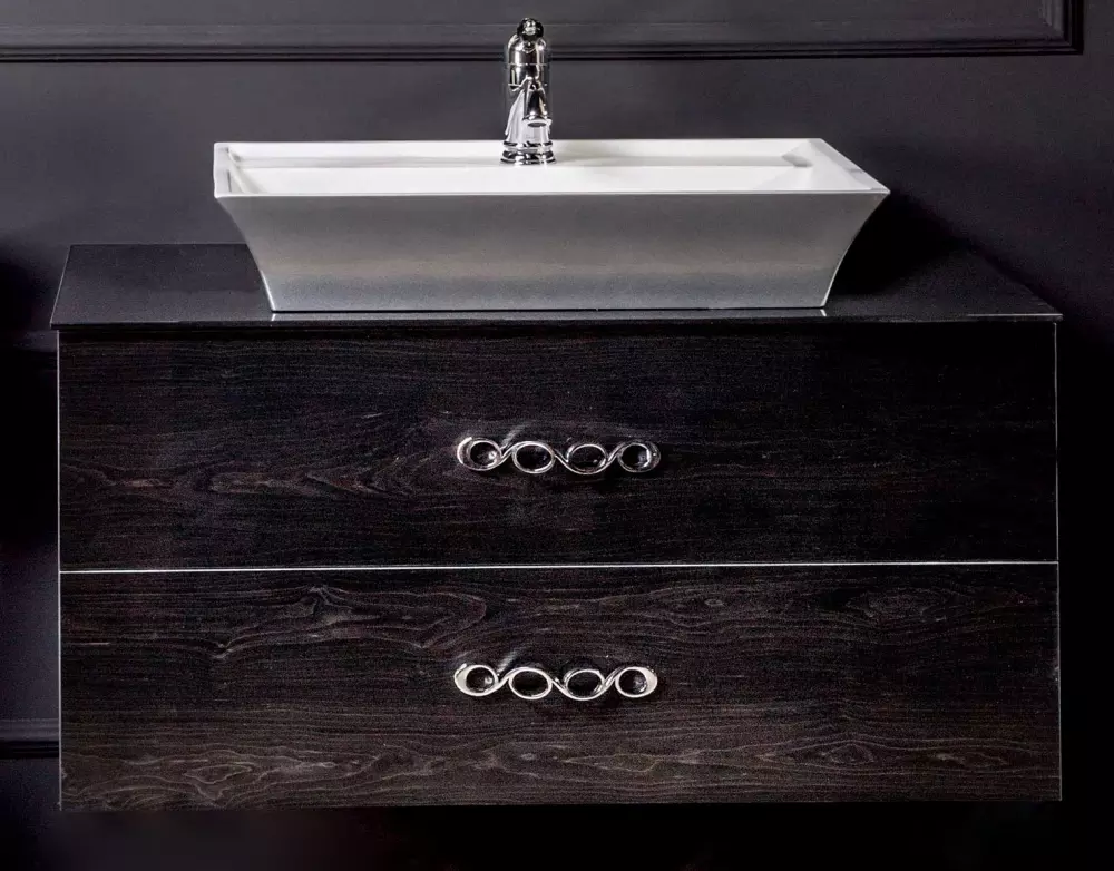 Тумба под раковину Armadi Art NeoArt 110 темное дерево 831-110-BW - 0