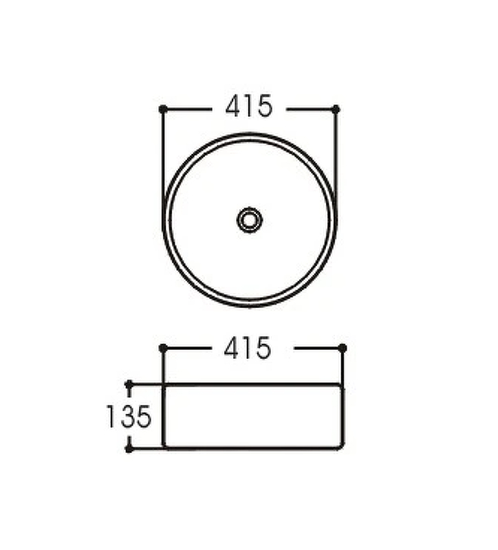 Раковина накладная Aquatek Европа 41.5 белый  AQ5558-00 - 1