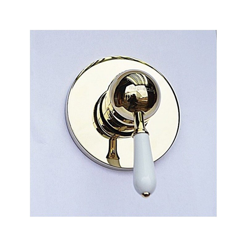 Смеситель для душа Magliezza Grosso bianco золото  50133-do - 0