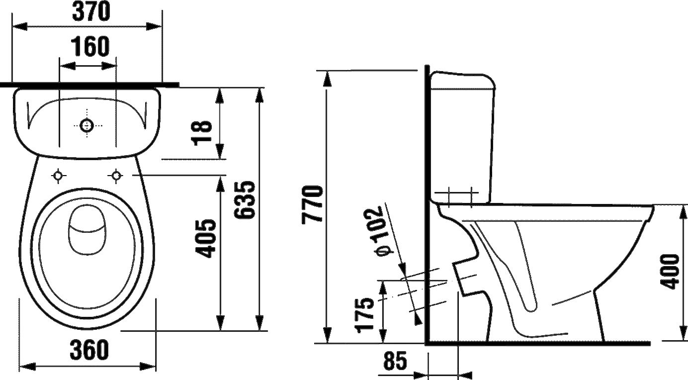 Чаша для напольного унитаза Jika Lyra белый, без сиденья  8.2423.4.000.242.9 - 5