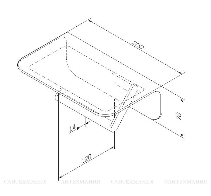 Держатель туалетной бумаги AM.PM Sensation A30341500 с полкой - 2