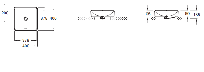Рукомойник Jacob Delafon Vox EVG102-PT6 логотип 1930 - 2