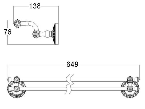 Полотенцедержатель Zorg Antic AZR 13 SL двойной - 1